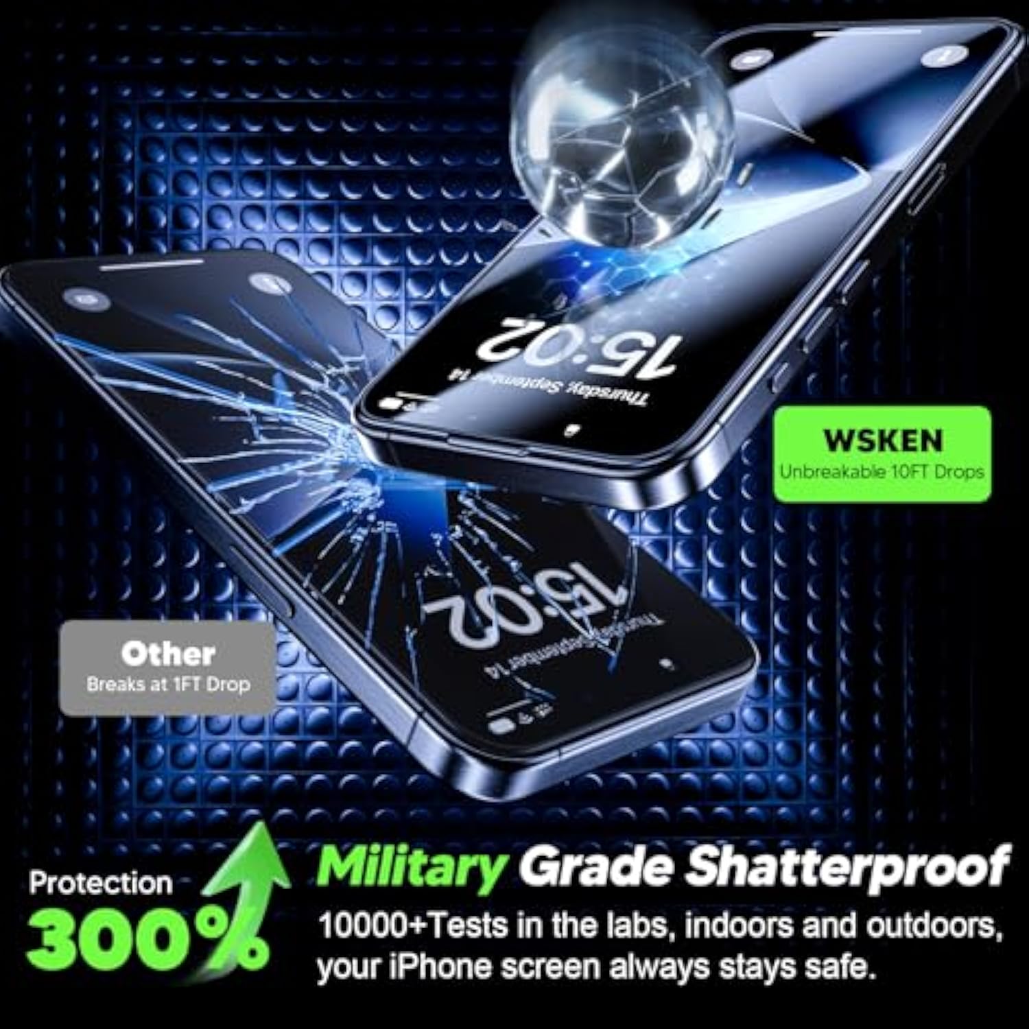 For Iphone 16 Pro Max Screen Protector - [Top 9H+ Tempered Glass] [Zero Bubble] [Auto Dust-Remove] Hd Military Grade 10X Shatterproof Full Coverage Protection Easy Install, 4 Pack