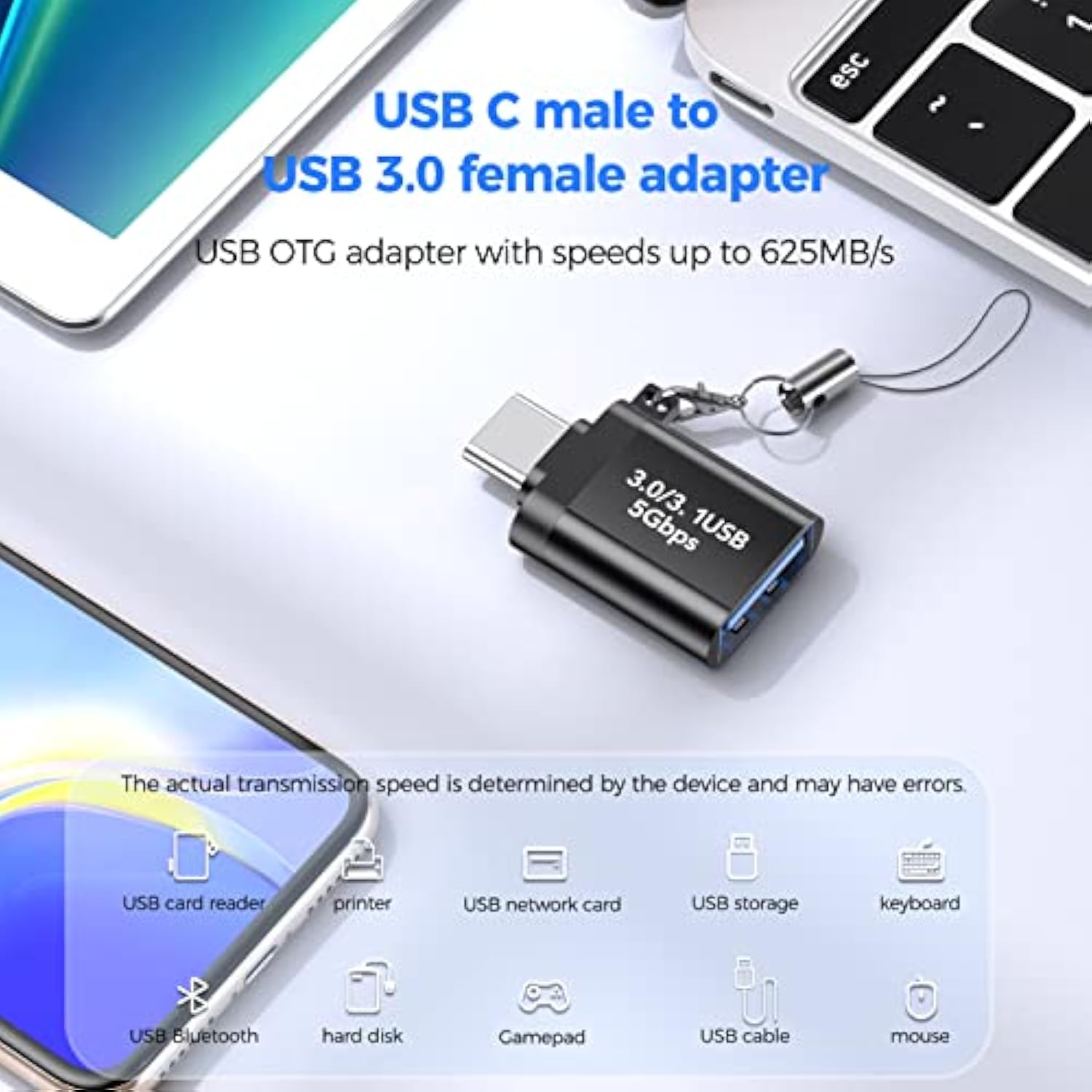 Usb C To Usb Adapter,Type C To Usb Adapter [2 Pack] 3.0 Usb Type C Male To Usb