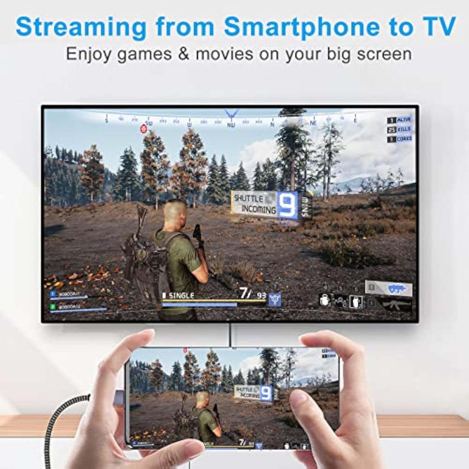 Usb C To Hdmi Cable 6Ft, Preminum 4K Type C (Thunderbolt 3/4) To Hdmi Braided