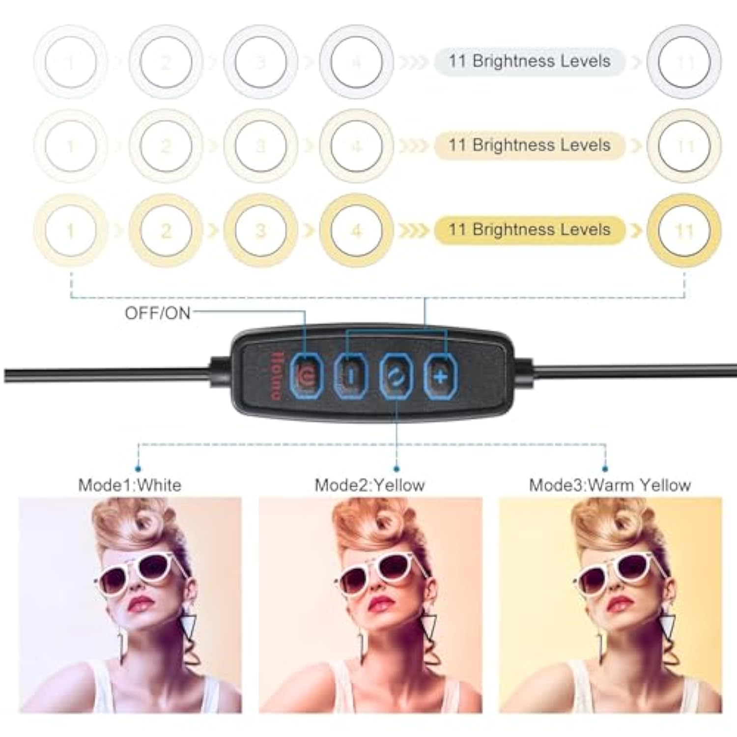 2 In 1 Led 6" Ring Light With Tripod Stand & Clamp For Youtube Video And Makeup, Mini Led Camera Light With Cell Phone Holder Desktop Led Lamp With 3 Light Modes & 11 Brightness Level