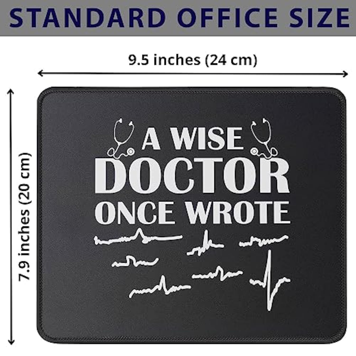 Doctor Once Wrote Medical Doctor Handwriting Funny Doctor Gifts Mouse Pad - Physician Mouse Mat - Medical Student Practitioner Dr Mousepad 9.5 Inch