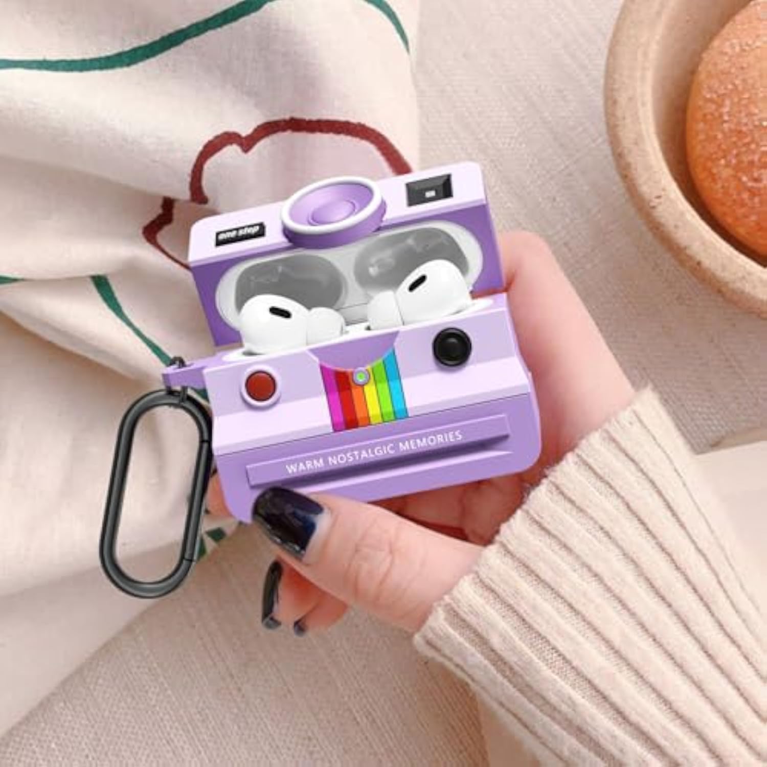 Retro Silicone Case for Apple AirPods Pro 3rd Generation, Cute Designer AirPods Pro 3 Case Cover with Accessories, AirPods Pro 3 Protector Case