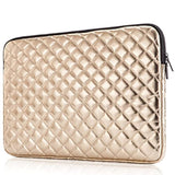 Puffy Laptop Sleeve 11 12 13 13.3 14 15 15.6 Inch Case Protective Bag Quilted Pu Leather Lined Padded