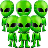 6 Pcs Large Alien Balloons Green Inflatable Alien Space Birthday Party Supplies For 420 Decorations Halloween Party Backdrop Home Trunk Or Treat Car 31.5 Inch