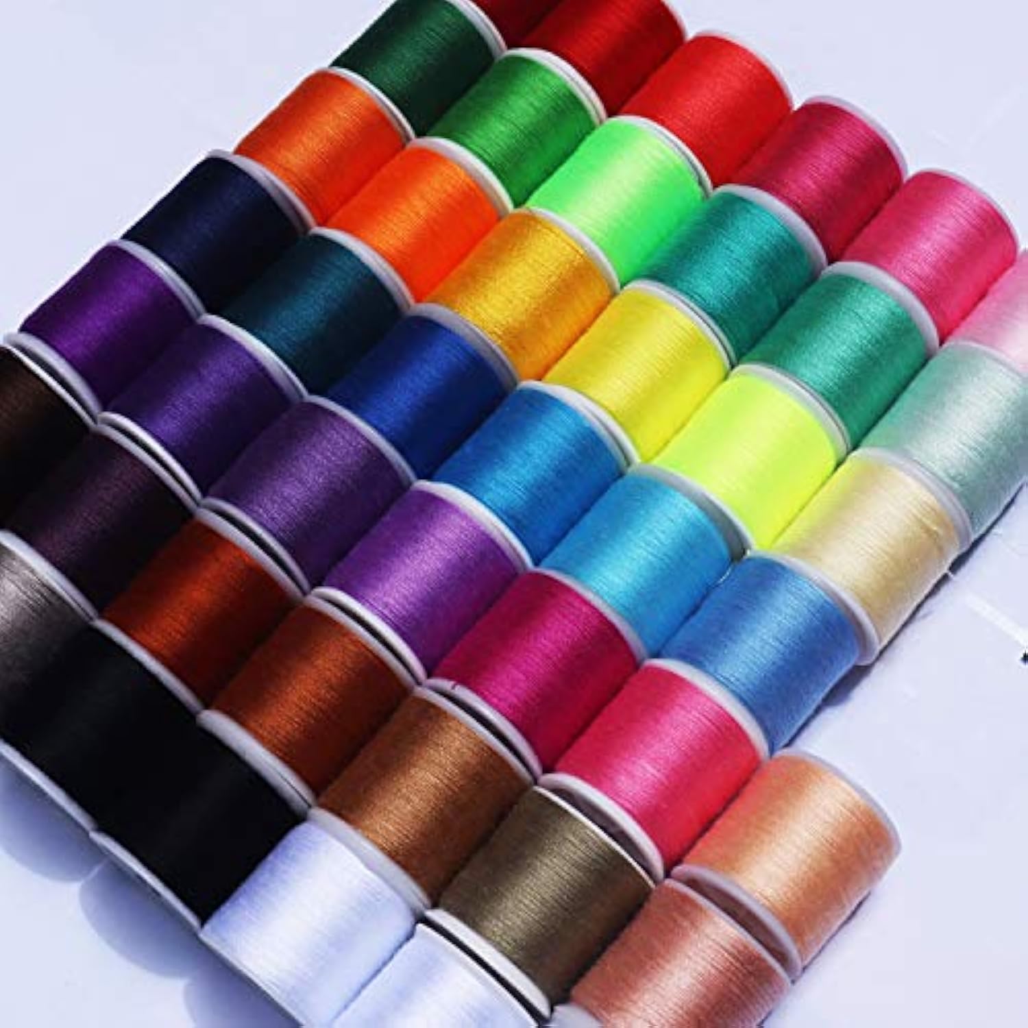 45 Spools Polyester Sewing Thread Kit for Hand & Machine Sewing, 4500 Yards