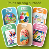 24 Acrylic Paint Markers For Rock, Fabric, Wood, Glass, Craft, Decoration - Dual-Tip Paint Pens - Stocking Stuffers, Christmas Gift Idea For Teens, Grandkids, Kids - Art Supplies