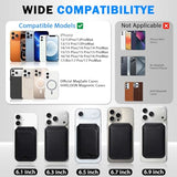 MagSafe Compatible Card Holder with Adjustable Stand for iPhone 17/16/15/14/13/12 Series RFID Protected Wallet Case with 180° Rotatable Stand Fits
