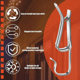 100 Pcs Christmas Light Clips Metal Gutter Hooks For Outdoor Xmas Hangers For Shingles Roof Seasonal Lighting Gutter Clips Hanging Festival Xmas Outside Decoration