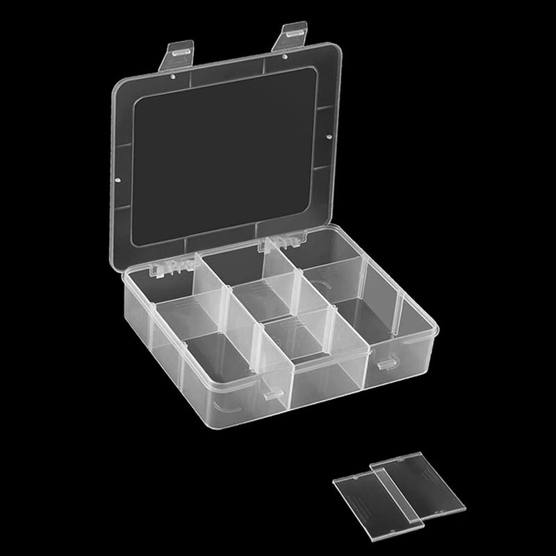 9 Grids Plastic Storage Compartment Organizer Container With Adjustabl