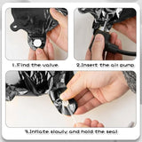 12Pc Black Star Foil Balloons – 18" Metallic Helium Balloons for Party Decor