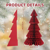 3 ft x 20 in Christmas Tree, 3D Honeycomb Paper Tree, Red