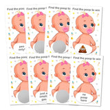 Baby Shower Girl Scratch Off Poop Game, Easy To Play Silly Games, Funny Idea, Ice Breaker Activity. Raffle Cards, Pink Pacifier, Set Of 40 Cards Made In Usa