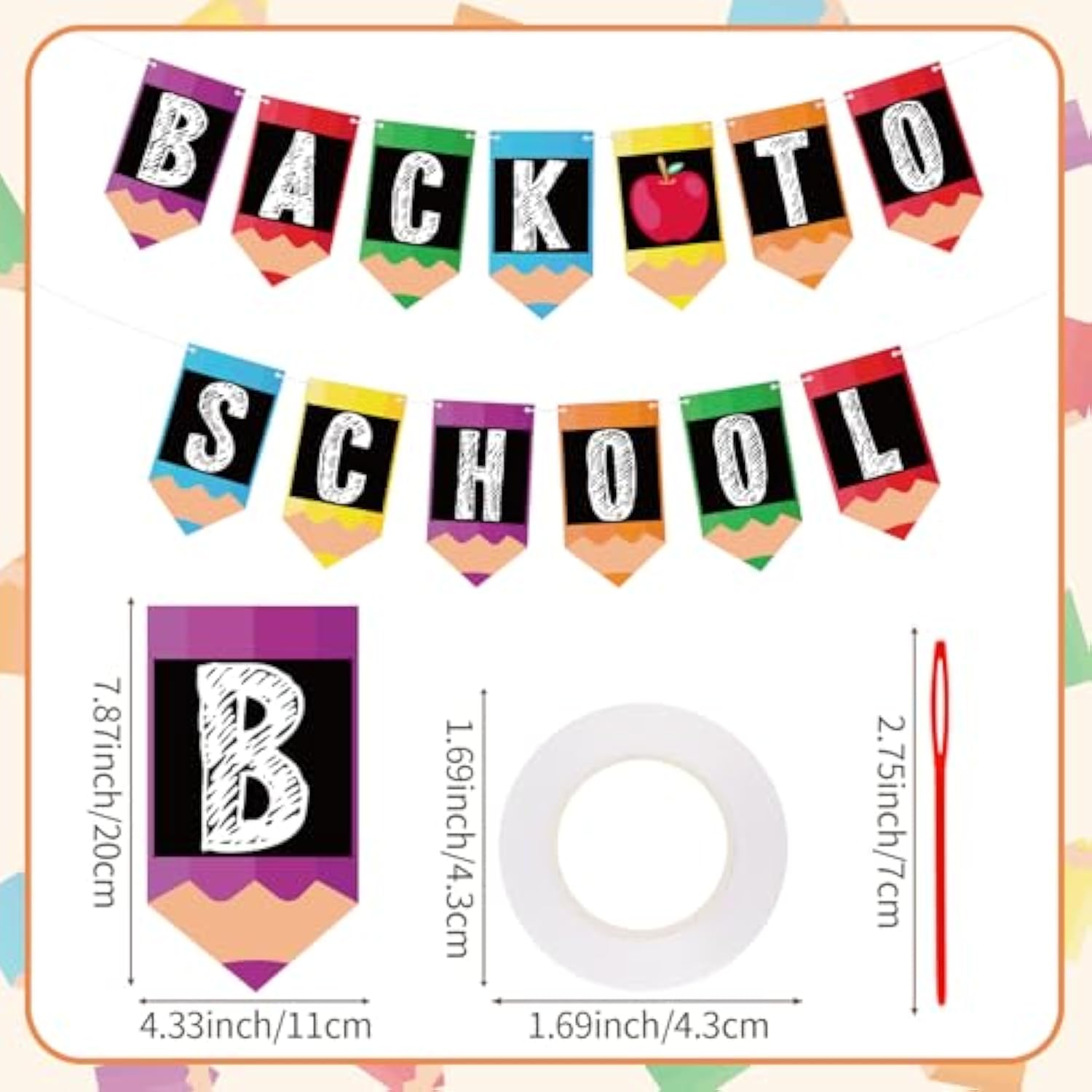 Welcome Back To School Banner Garland For Classroom Bulletin Board Decorations First Day Of School Decorations Hanging Party Banner