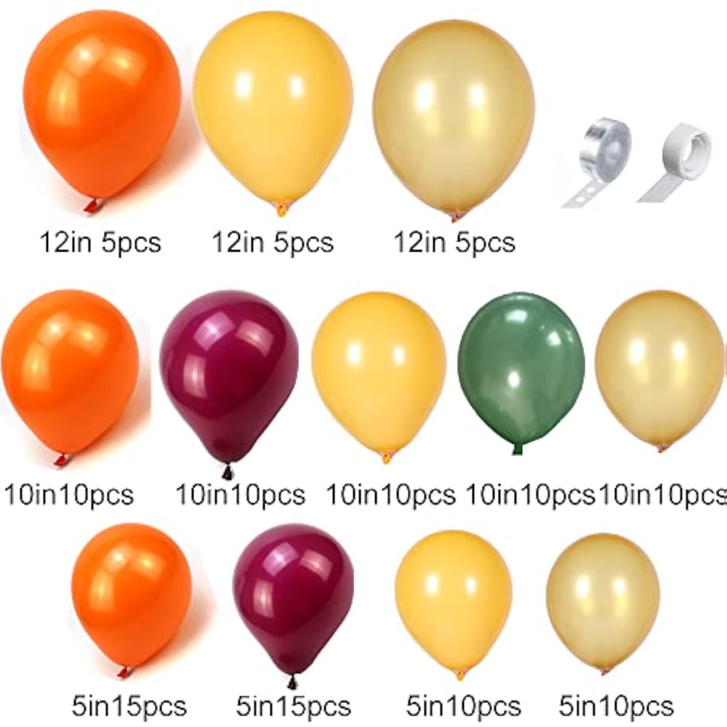 123PCS Fall Balloon Arch Kit with Maple Leaf Balloons for Thanksgiving Party