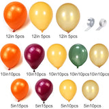 123PCS Fall Balloon Arch Kit with Maple Leaf Balloons for Thanksgiving Party