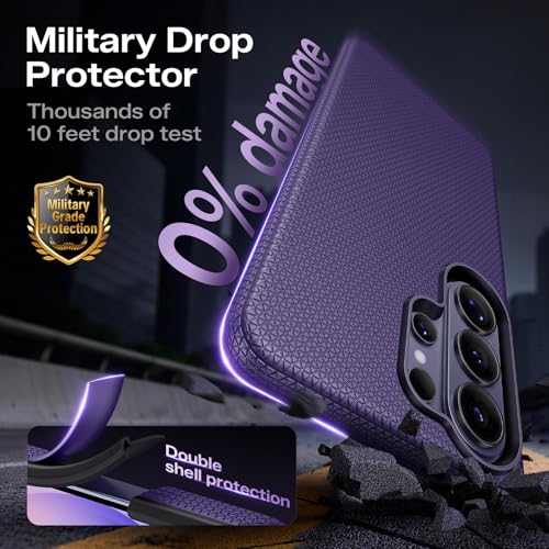 for  Galaxy S26 Ultra Case,Dual Layer Shockproof Protection Rugged with Non-Slip Textured - Military Drop Protection Bumper for  Galaxy