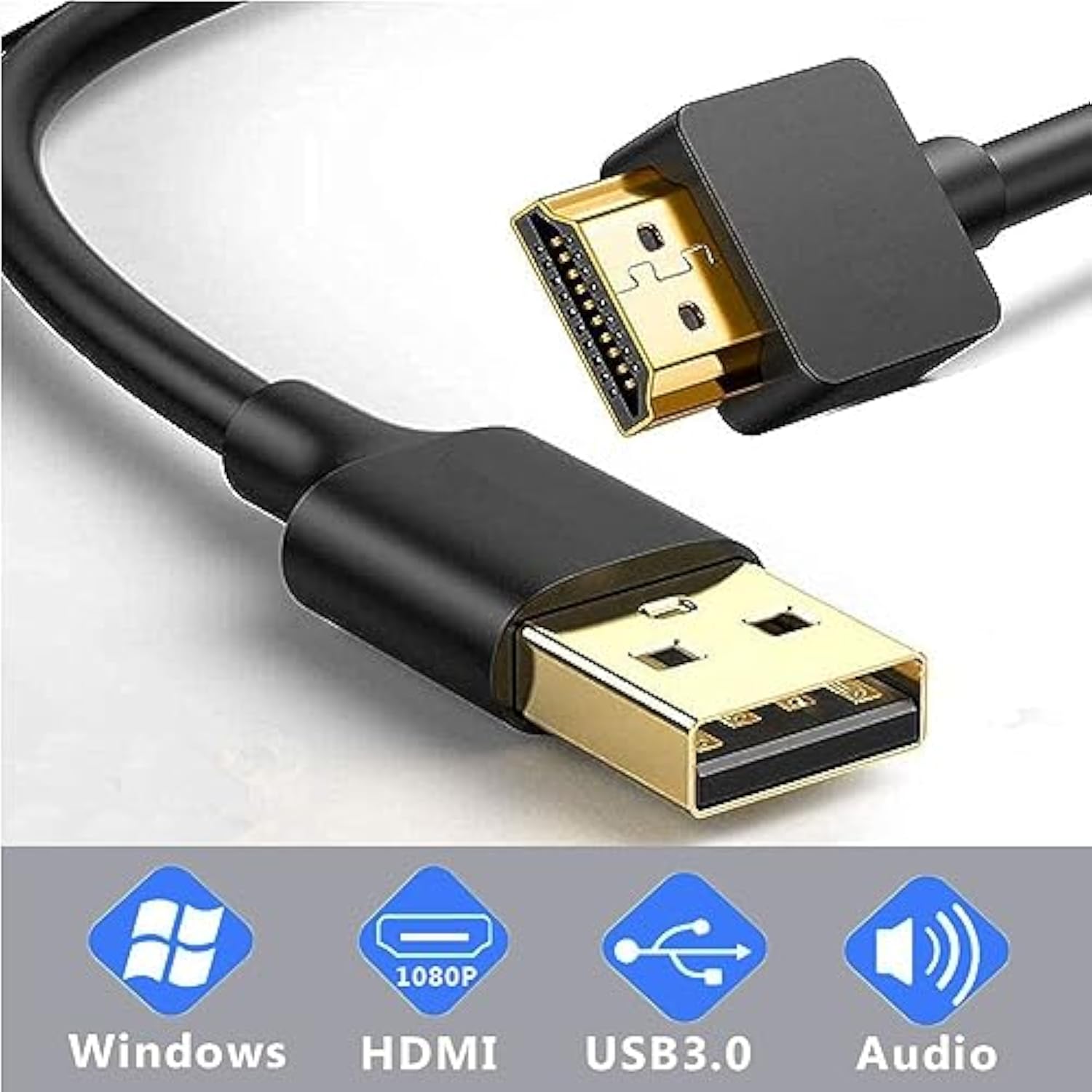 Usb To Hdmi Cable, Usb To Hdmi Adapter For Monitor, Usb 3.0 Male To Hdmi Male