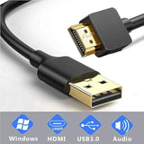 Usb To Hdmi Cable, Usb To Hdmi Adapter For Monitor, Usb 3.0 Male To Hdmi Male