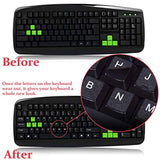 2Pcs English Keyboard Stickers,English Keyboard Replacement Sticker With Black