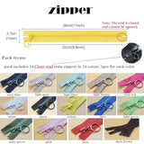 Zippers Colorful Resin 14Pcs Non Separating Zippers With Ring Pulls #3