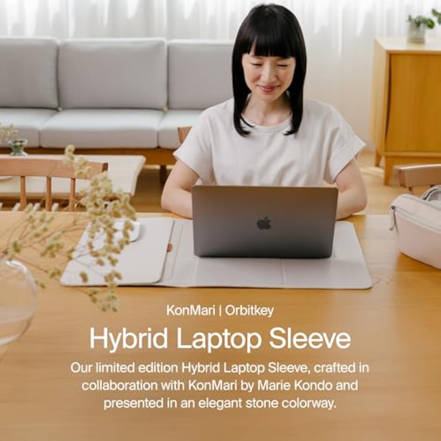 Konmari | Hybrid Laptop Sleeve 14" - Stone
