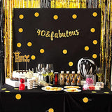 40 & Fabulous Gold Glitter Banner - Happy 40Th Birthday Party Banner - 40Th Wedding Anniversary Decorations - Milestone Birthday Party Decorations