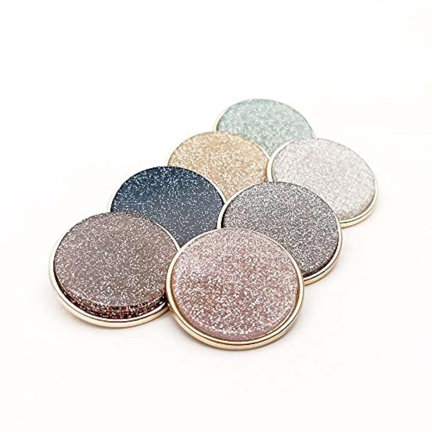 5 Pcs Metal Round Shank Button Many Sizes Special Sparkling Buttons Fo