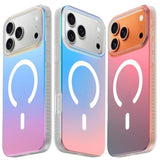 Hue - Unique Color-Shift Iridescent Magnetic Phone Case with Geometric Diamond Pattern