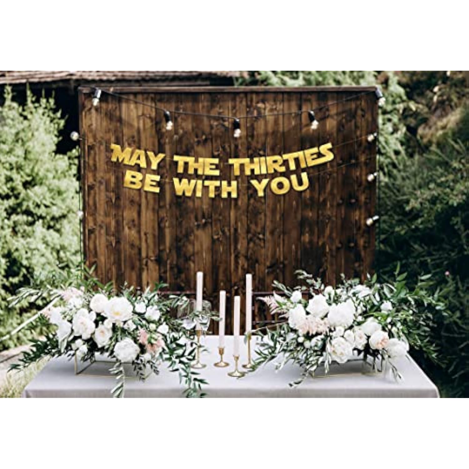 Happy 30 Th Birthday And Anniversary Party Gold Glitter Banner