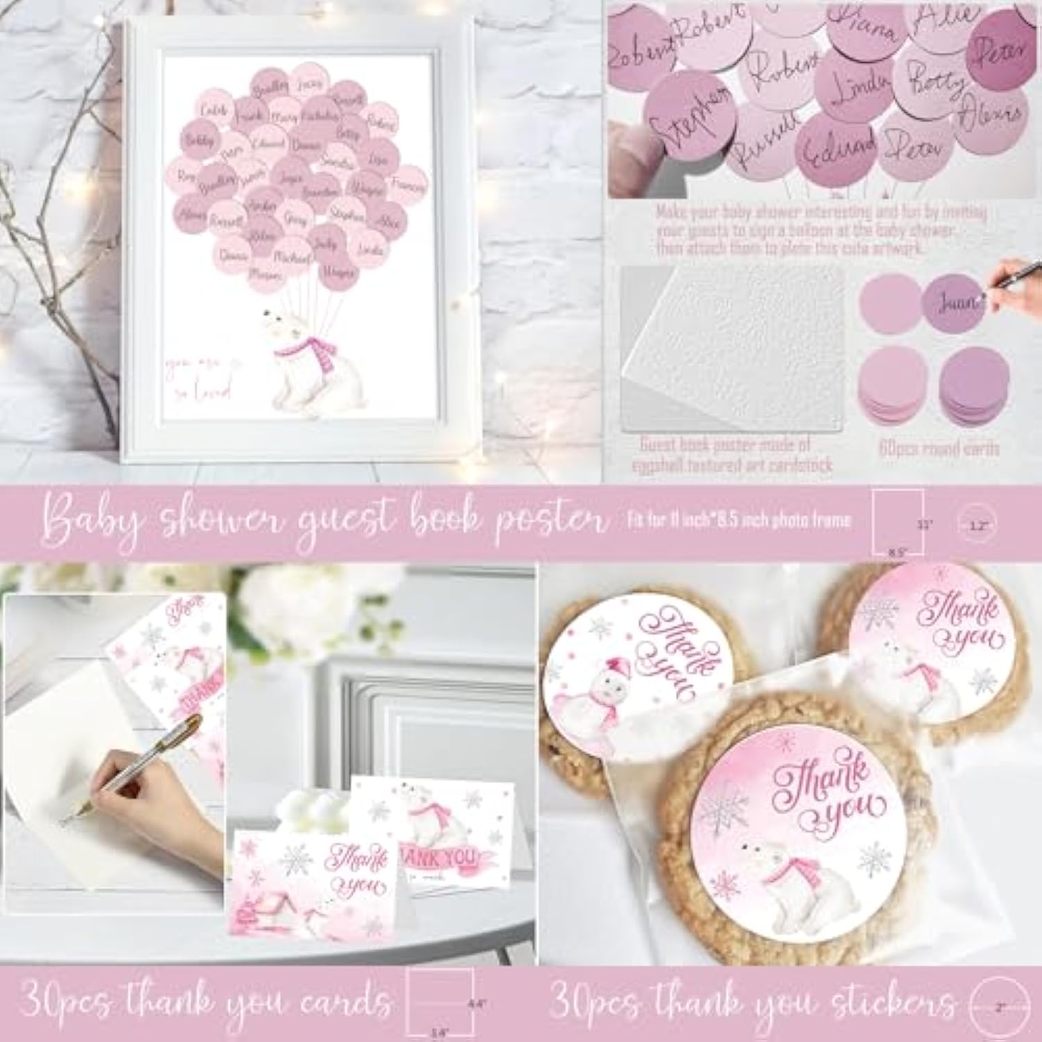 Little Snowflake Baby Shower Decorations Party Supplies, Pink A Little Snowflake Is On The Way Baby Shower Decor, Baby Its Cold Outside Baby Shower Decorations, Winter Wonderland Christmas Baby Shower
