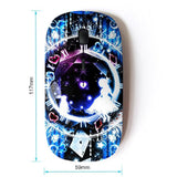 [ Optical 2.4G Wireless Mouse [ Blue Alice In Wonderland Cards ]