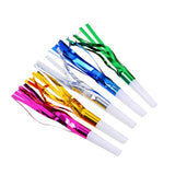 6pcs Colorful Metallic Noise Maker Blowouts Whistles Party Favors