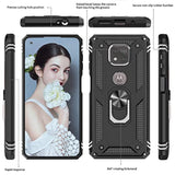 For Moto G Power 2021 Case With [2 Pack] Tempered Glass Screen Protector (Not Fit 2020/2022), [Military-Grade] Shockproof Phone Case With Kickstand For Motorola Moto G Power 2021, Black