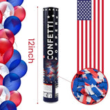 12pcs Multicolor Biodegradable Confetti Cannons 12in Party Popper Decor