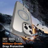 For Iphone 16 Pro Case, Compatible With Magsafe [Not-Yellowing] With Screen Protectors, Military-Grade Protection, Slim Magnetic Case For Iphone 16 Pro 6.3", Gray