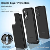 For Samsung Galaxy A23 5G Case: (Samsung Galaxy A23 4G Lte) Dual Layer Protective Heavy Duty Cell Phone Cover Shockproof Rugged With Non Slip Textured Back Bumper - 6.6Inch Black