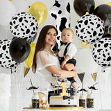 40-Inch Cow Print Number 1 Balloon with 18-Inch Cow Foil Birthday Decor