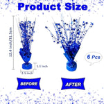 6 Pack Metallic Foil Spray Centerpiece Star Table Decoration Burst Table Centerpieces For Birthday Wedding Anniversary Graduation Holiday Party Supplies Decor, Blue