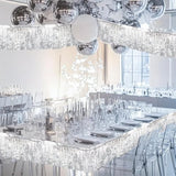 Silver Tinsel Garland - 4 Pack Icicles Strands, Metallic Foil Fringe Fashioned Silver Icicles For Party Christmas Tree Decorations, Shiny Mylar, Hang With Ornaments Decor(Each 118X11.8In)