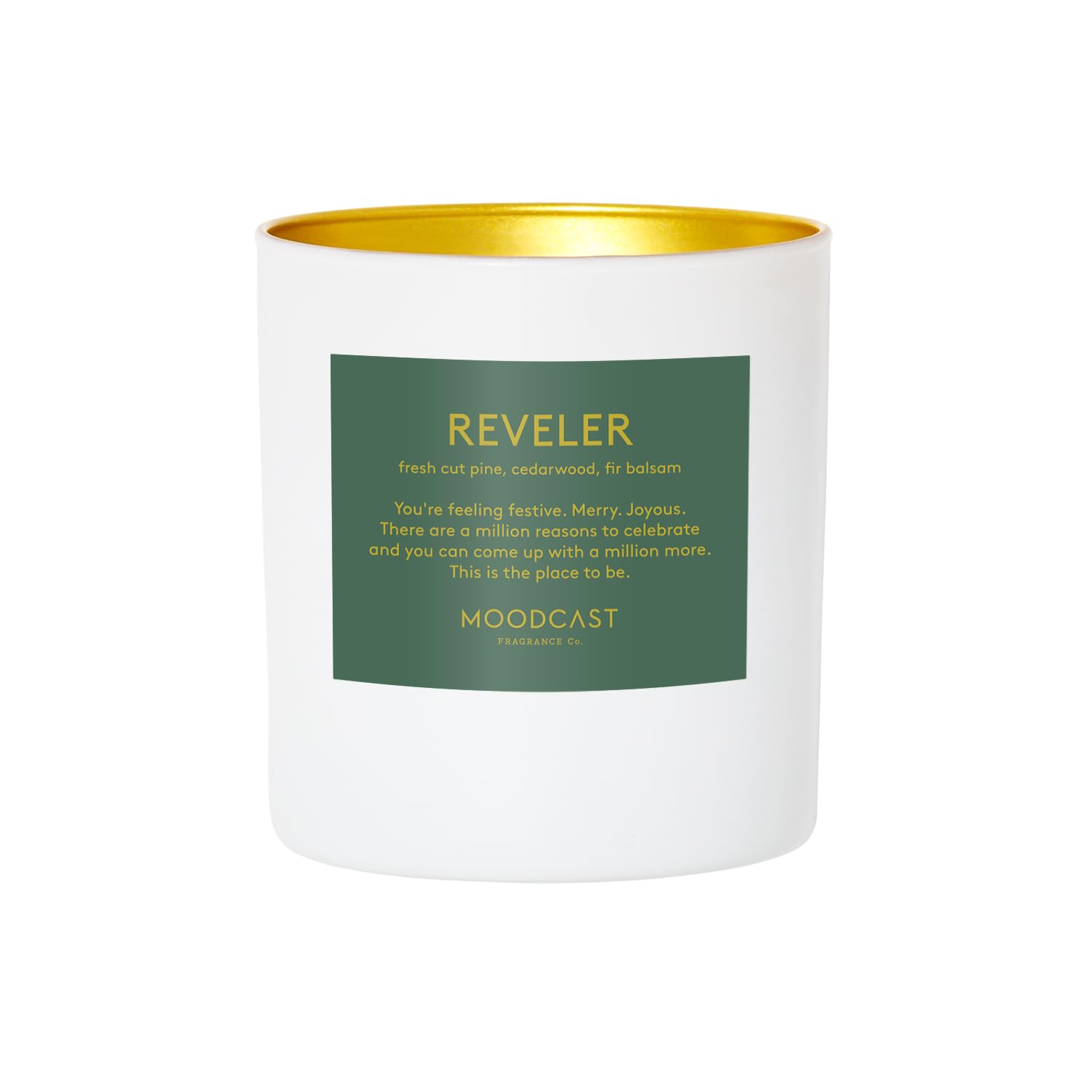 Reveler Scented Winter Candle – Aesthetic Holiday Candle For Home, Fresh Pine, Cedarwood & Fir Balsam, Clean Coco Wax Blend, Vegan, Paraben-Free, 45-Hour Burn, Christmas Decor – 8Oz