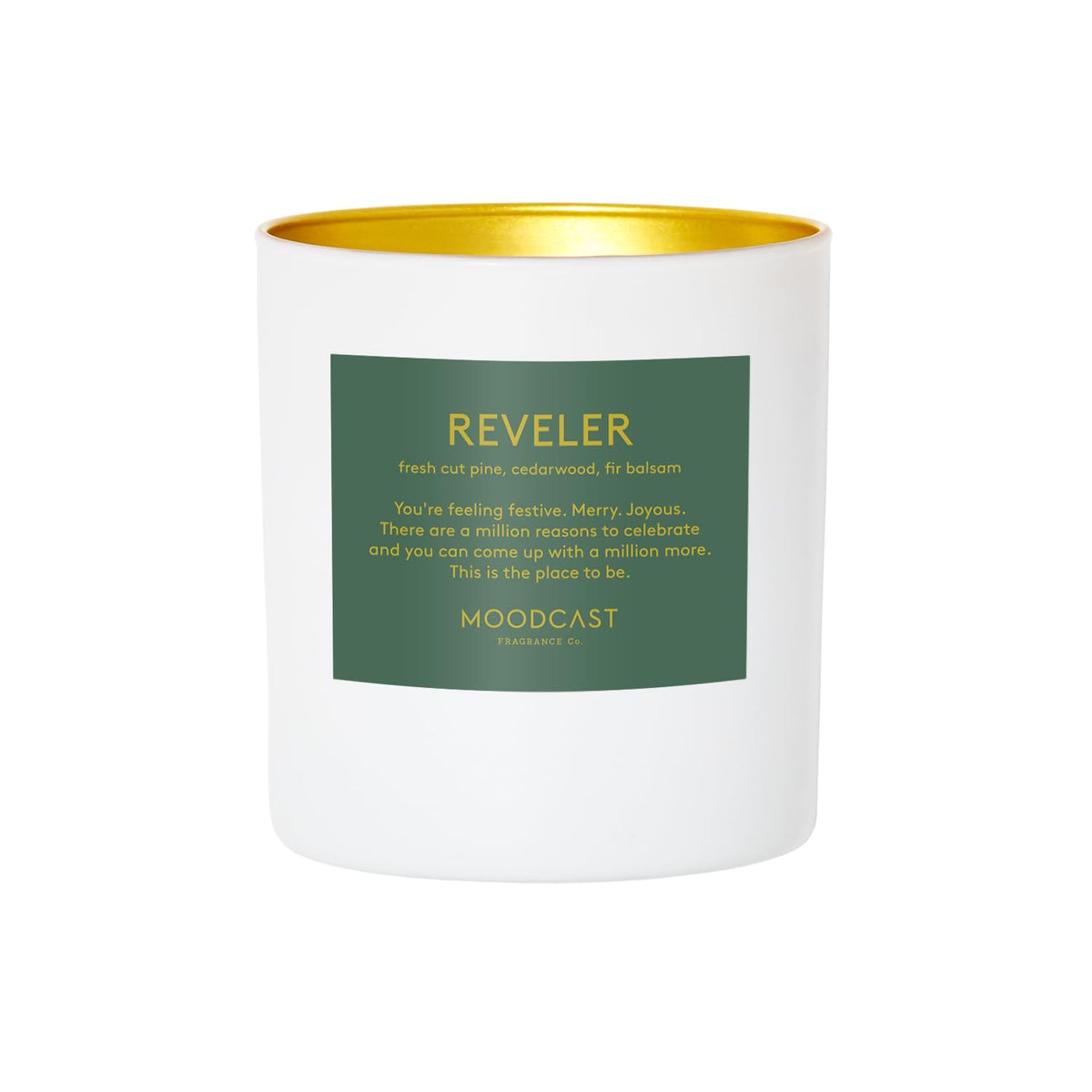 Reveler Scented Winter Candle – Aesthetic Holiday Candle For Home, Fresh Pine, Cedarwood & Fir Balsam, Clean Coco Wax Blend, Vegan, Paraben-Free, 45-Hour Burn, Christmas Decor – 8Oz