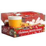 20 Pcs Christmas Party Supplies Movie Night Paper Snack Trays Xmas Party Decorations Movie Night Party Christmas Birthday Party Favors Party Snowman Family Movie Popcorn&Drink&Candy Box