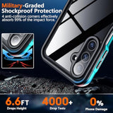 For Samsung Galaxy A16 5G Case Waterproof,Built-In Screen & Camera Lens Protector [Ip68 Underwater][12Ft Military Shockproof] Full Body Protection Cell Phone Sleeves,Teal/Clear