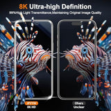 4 Pack For Iphone 16 Pro Max Screen Protector Tempered Glass Iphone 15 Pro Max Iphone 14 Pro Max Optional 9H With Install Frame Case Friendly No Bubbles Military Grade Shatterproof