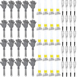 60 Pcs Silver New Year Party Noisemakers Kit 2026
