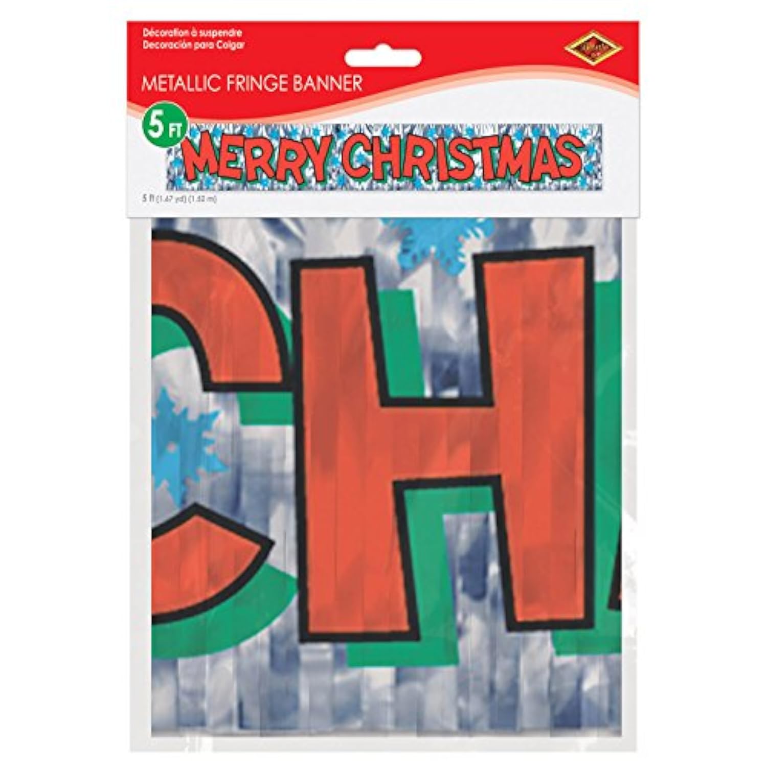 Metallic Merry Christmas Fringe Banner