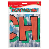 Metallic Merry Christmas Fringe Banner