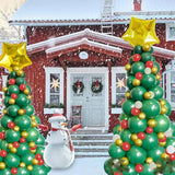 122pcs Christmas Tree Balloon Arch Kit Latex Garland Gold Balloons Party