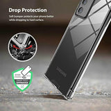 Clear Case For Samsung Galaxy Note 20 Airbag Corners Shockproof Bumper Protective Phone Cover, Hybrid Design Hard Pc Back With Flexible Tpu Frame
