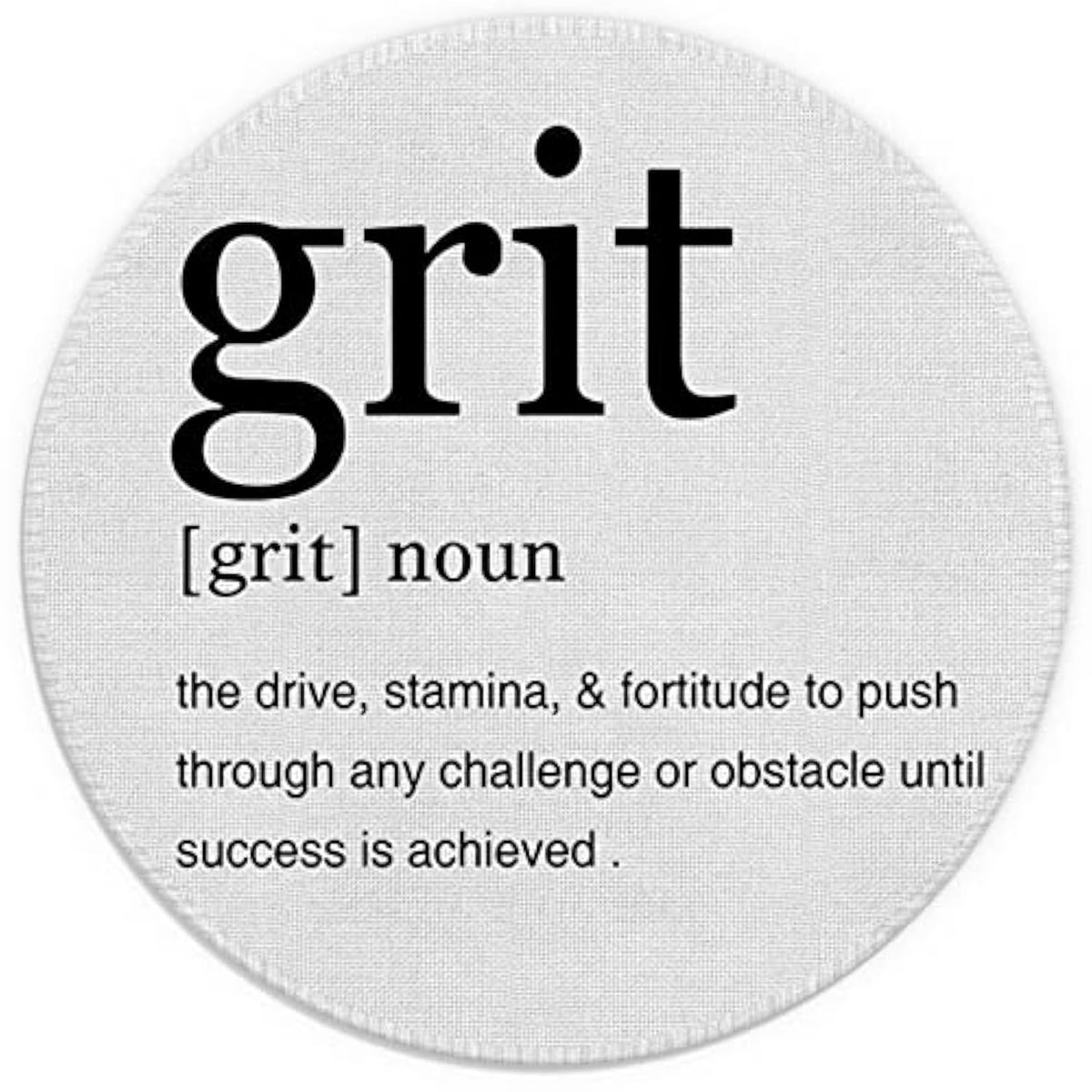 Inspirational Quote Grit Definition Minimalist Mouse Pad 7.9X7.9 Inch,Non-Slip Rubber Base Mousepads For Dorm Office Home Desk Decor,Motivational Gift